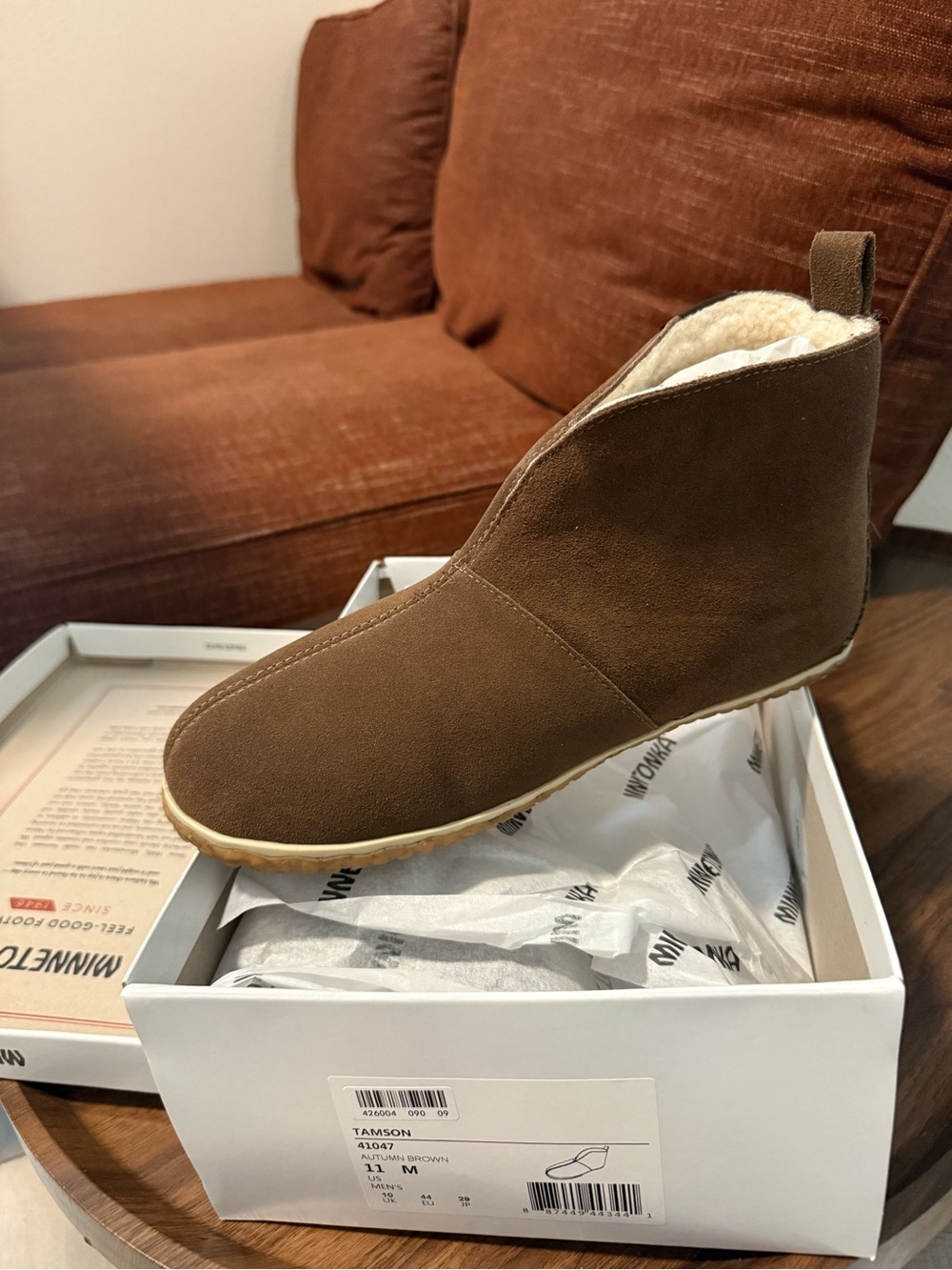 Minnetonka Tamson men’s comfort shoe size 11 m brand new autumn brown